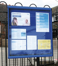 Rail Mounted Noticeboards